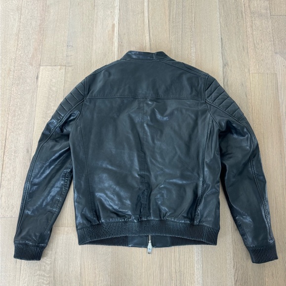 All Saints Black Leather Jacket - Picture 6 of 7